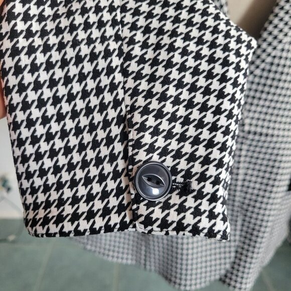 Glamour Z Lane Bryant Women's Black/White Houndstooth Jacket Blazer (Size: 24) - Picture 5 of 16